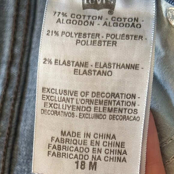 Levi's Perfectly Shaping 512 Boot Cut Darkwash Jeans Size 18m - Picture 7 of 8